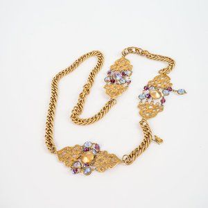 Gorgeous designer Trish Rogers crystal necklace